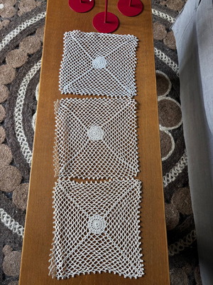 Set of 3 handmade crochet towels like new