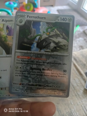 Pokemon Ferrothorn (PAR 128) like new, Paradox Rift Holo