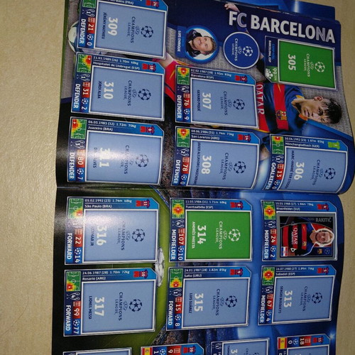 Topps Champions League sticker album used 2015-2016
