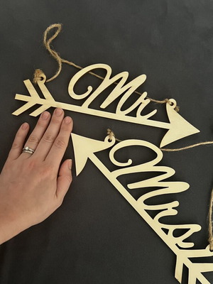 Mr and Mrs decor like new, wedding and home accessories