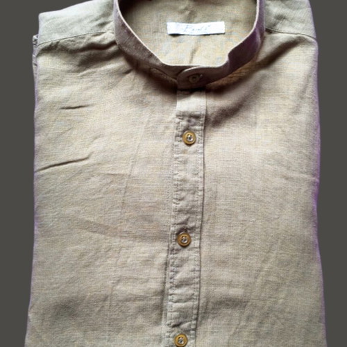 Brand's Linen Shirt Men M Khaki New