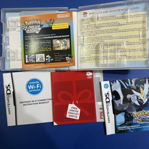 Pokemon Black 2 DS box with manuals used, no game