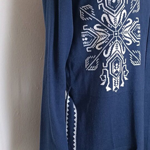 Aggel Knitwear cardigan knit, like new, size S/M, white-blue