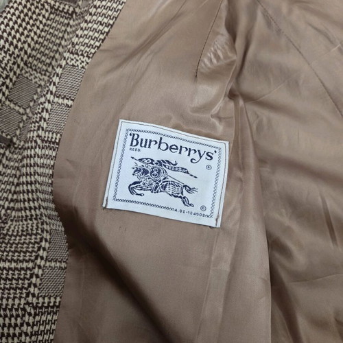 Burberry vintage blazer jacket like new, beige and brown tweed