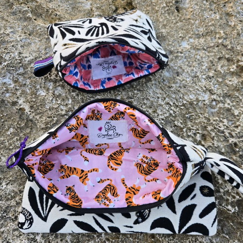 Handmade bags, two sizes, black and white