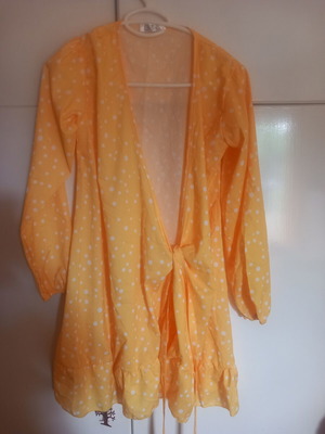Dress Black & Black new, white and yellow, medium size