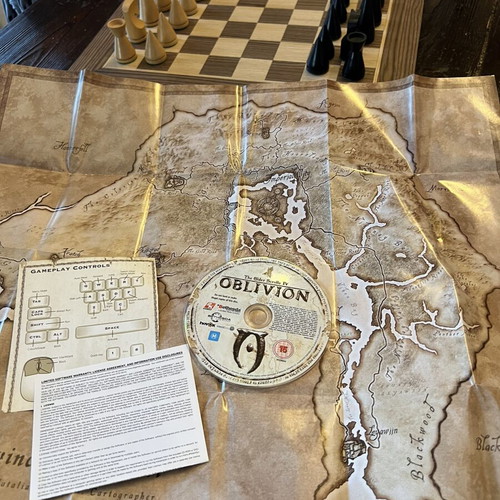 The Elder Scrolls IV Oblivion PC game used with original Cyrodiil map and extras