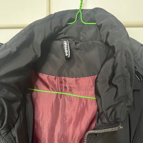 Splendid women's jacket small black like new, long and warm