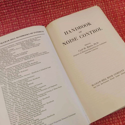 Handbook Of Noise Control 1957 used, leather-bound with gilt lettering
