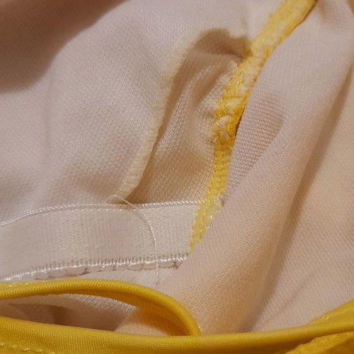 Yellow one-piece swimsuit