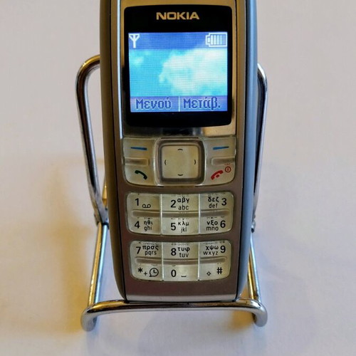 Nokia 1600 used mobile phone silver with two batteries