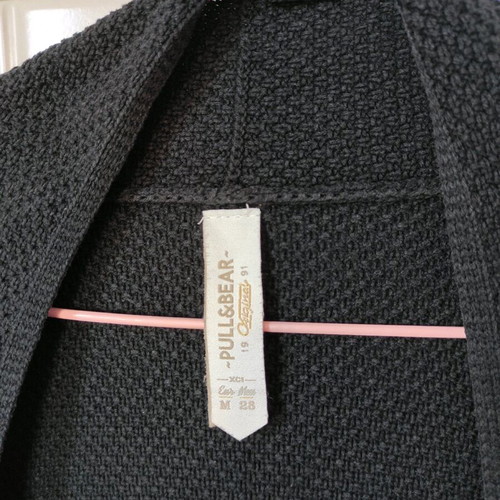 Pull & Bear Black Knitted Cardigan Like New With Wide Pockets