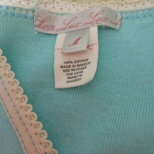 Cotton zipounaki top turquoise like new, size M
