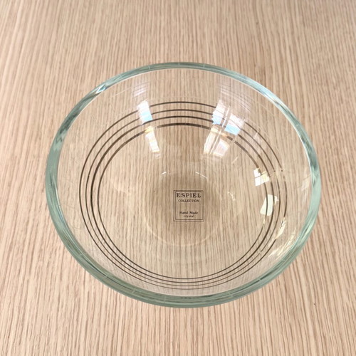 Crystal Bowl Espiel Collection Hand Made with Gold Details