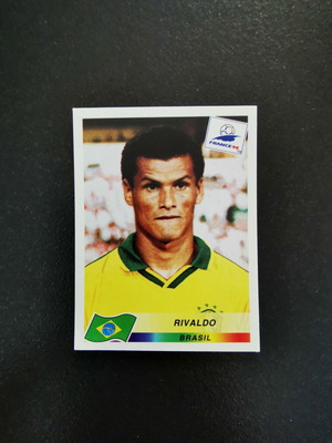 Αυτοκόλλητο Rivaldo Panini France 98 FIFA World Cup καινούργιο, vintage ποδόσφαιρο