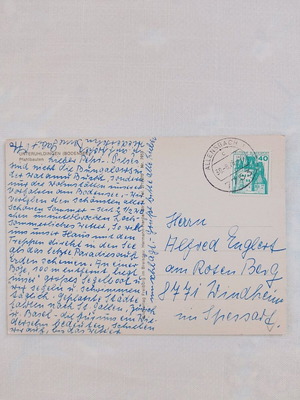 Postcard used, mailed from Germany