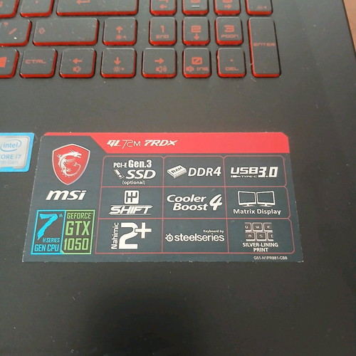 Cocer C keyboard and touchpad used for MSI GL72M 7RDX