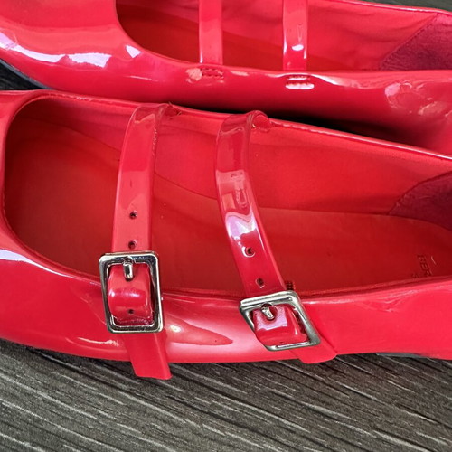 Bershka red women's ballerina shoes, size 39