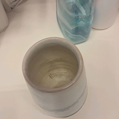 Clay container used, pencil holder size