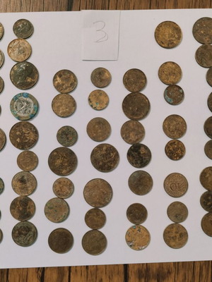 French coins of the Fifth Republic used, pack of 73 pieces