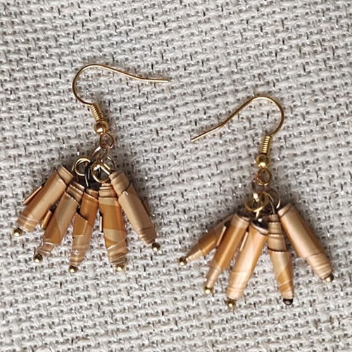 Yellow Gold Cluster Earrings handmade made to order