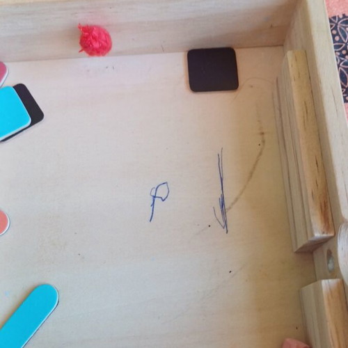 Wooden Magnetic Activity Board double-sided used