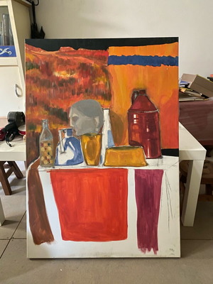 Painting used by students of Ornerakis school