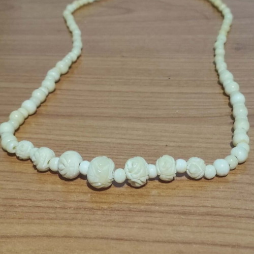 Necklaces from camel bone and semi-precious stones like new