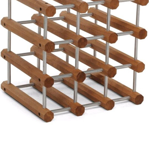 Wine bottle rack made of solid walnut wood, like new, 12 bottles
