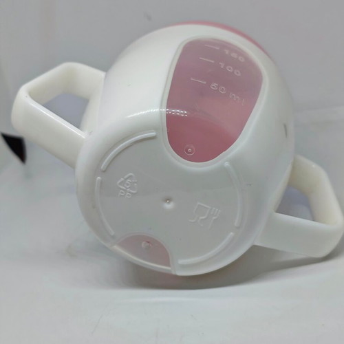 Training cup 150 ml with pink lid and double handles like new
