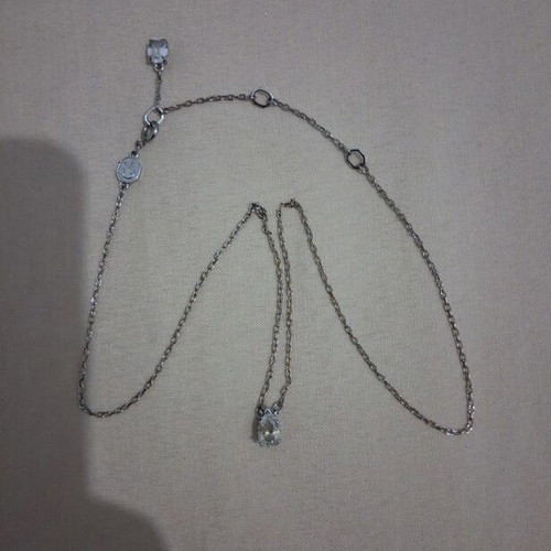 Swarovski necklace, grey silver
