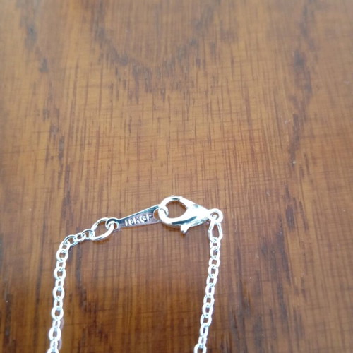 Necklace blue, 18kgp stamp, like new