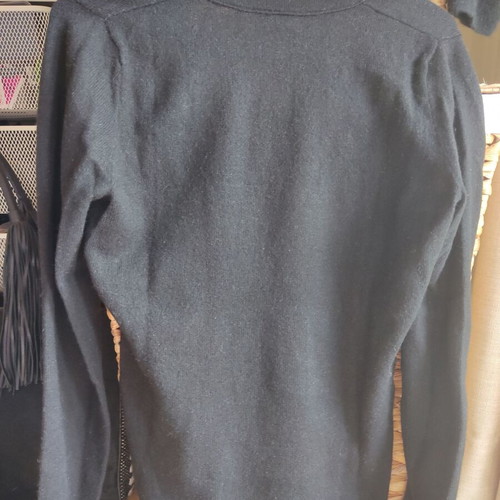 J.Crew 100% cashmere black v neck sweater Small used