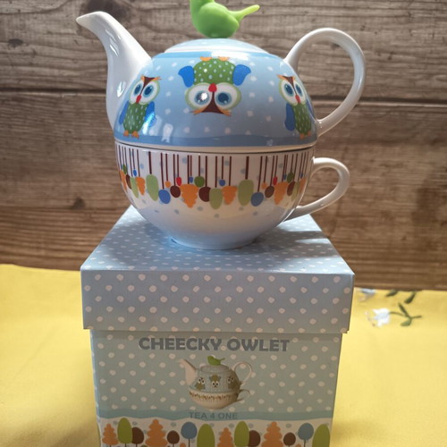 Andrea Fontebasso 1760 Cheeky Owlet Tea for One porcelain set new