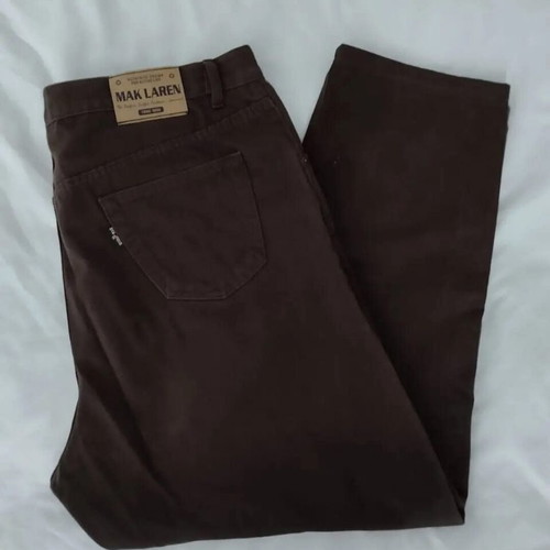 Vintage men's winter jeans Mak Laren 3XL brown like new