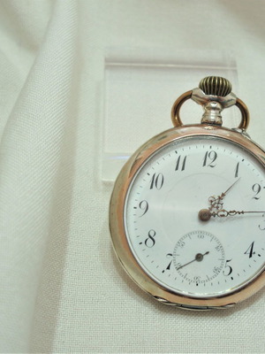 Silver pocket watch 1800s used, men's