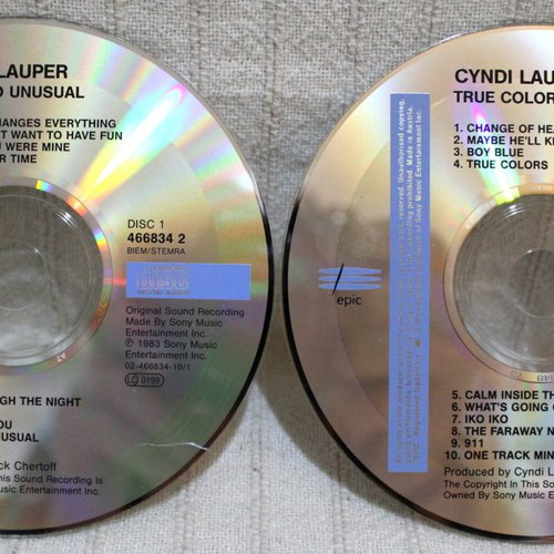 Cyndi Lauper She's So Unusual & True Colors CD used, double album