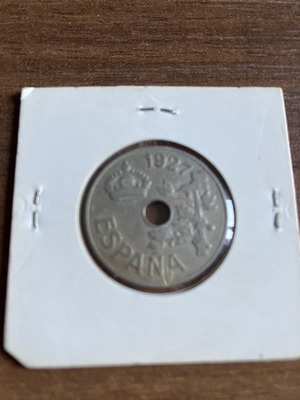 25 centimos 1927 used