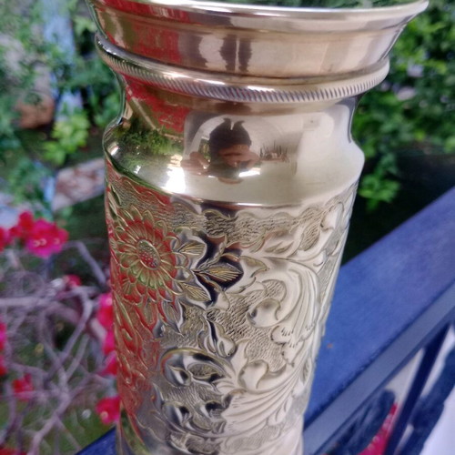 Brass ornate vase like new