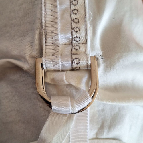 Karen Millen Large satin white black T-shirt with designs used