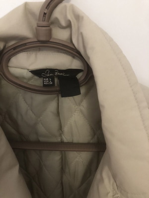 Zara beige gabardine jacket with quilted lining, used, size L