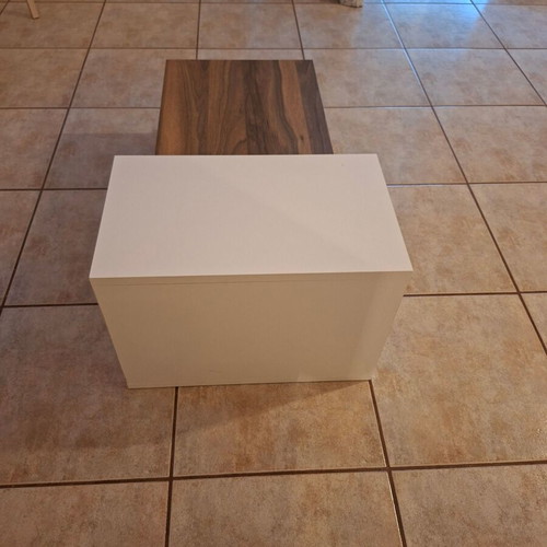 Coffee table white and brown