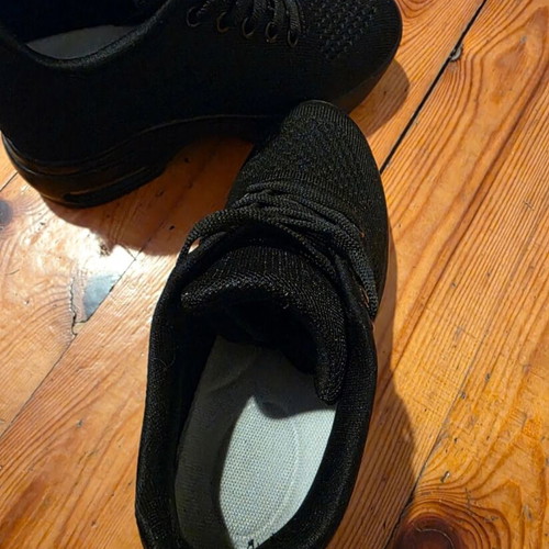 Shein women's sneakers with 9cm heel like new, black