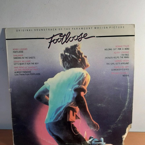 Footloose Original Motion Picture Soundtrack vinyl used with cover wear