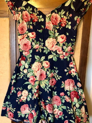 Summer dress like new, blue multicolor, sizes S and M