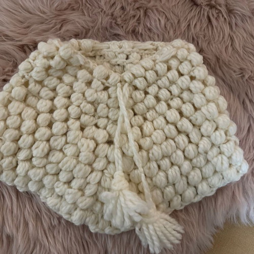 Bolero knitted handmade women's new white