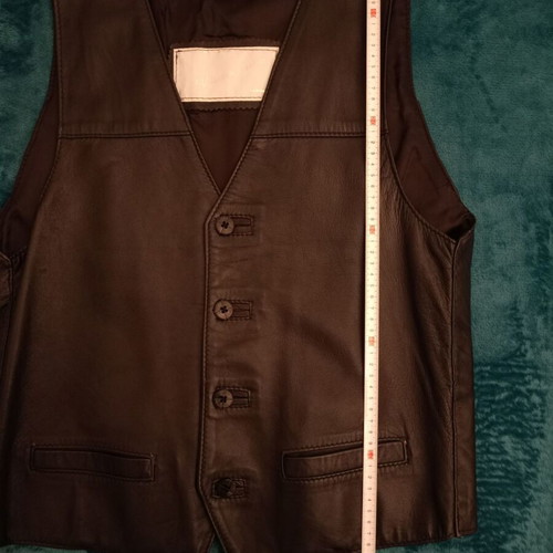 Red Valentino women's leather vest size S like new black