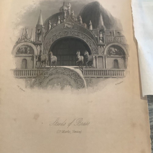 Chalcography 1830 Venice The Stolen Horses used 20x14cm
