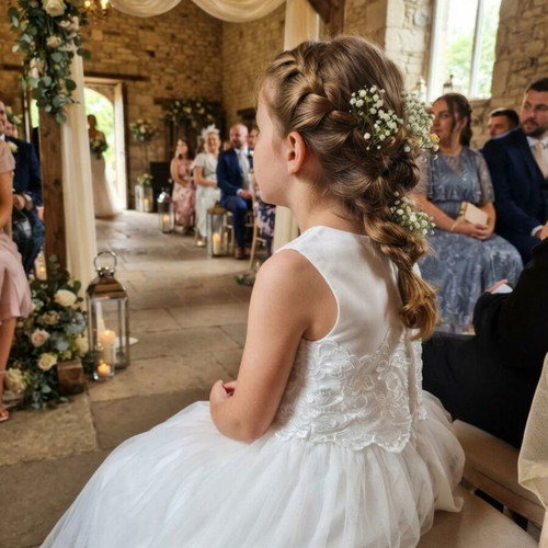 Princess dress no10 for flower girl, lace and tulle