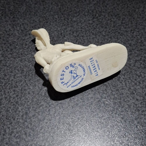 Achilles Figurine Handmade, Genuine Alabaster IFESTOS, like new